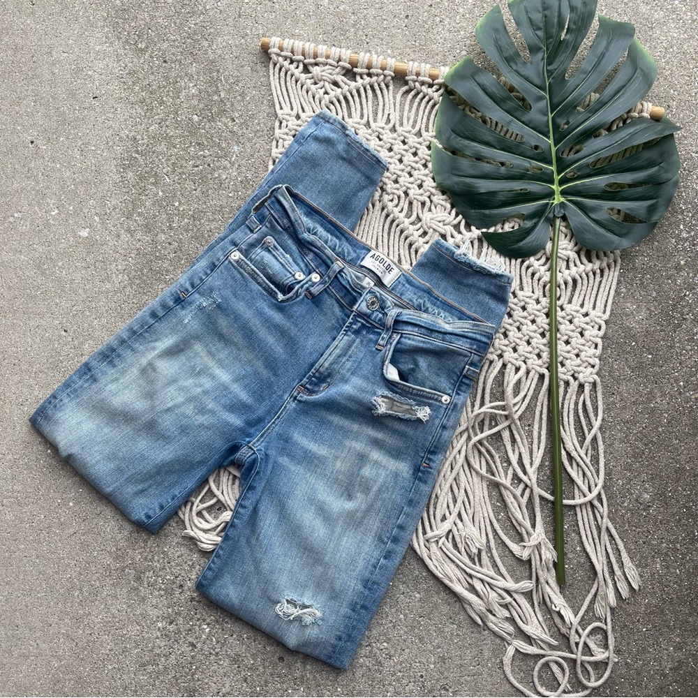 Agolde Distressed Skinny Jeans Size 26